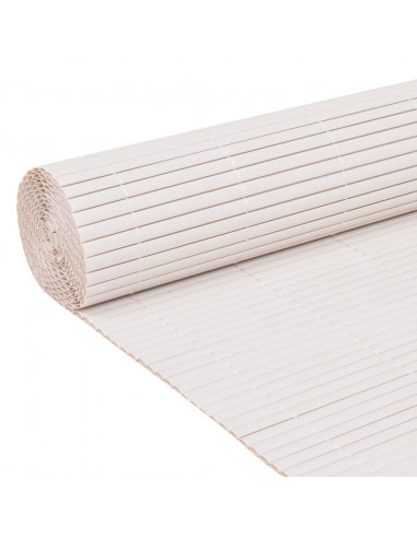 Recinzione da Giardino a Doppio Lato 110x500 cm Bianca
