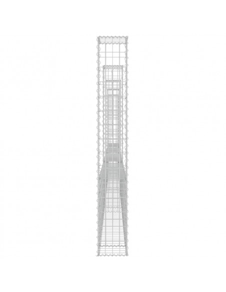 Cesto Gabbione a U con 5 Pali in Ferro 500x20x150 cm