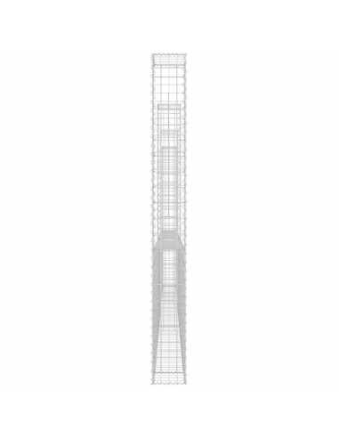 Gabbione a U con 4 Pali in Ferro 380x20x200 cm