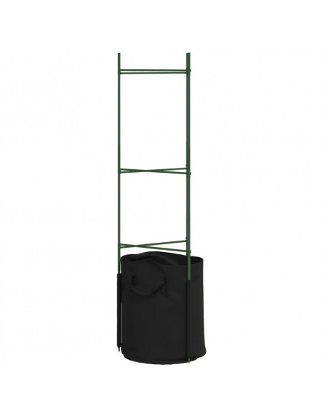 Sostegno Pomodori con Sacchetto Piante 2pz 116 cm Acciaio e PP