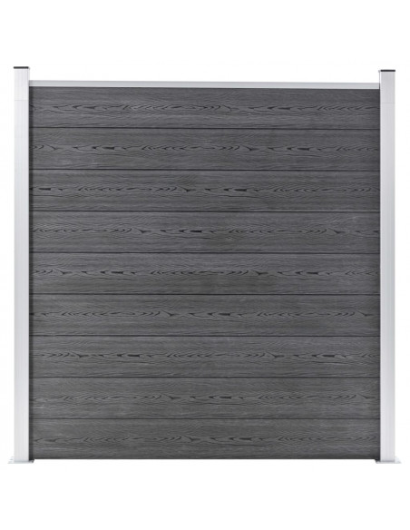 Pannelli Recinzione WPC 1 Quadrato 1 Inclinato 273x186 cm Grigi