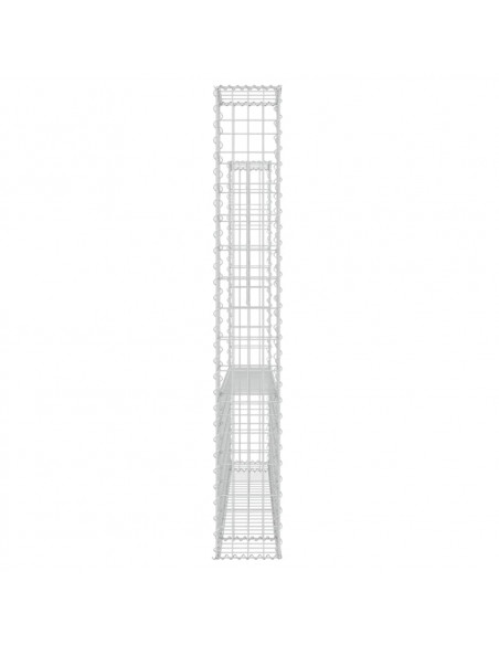 Gabbione a U con 2 Pali in Ferro 140x20x150 cm