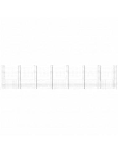 Gabbione a U con 8 Pali in Ferro 860x20x200 cm