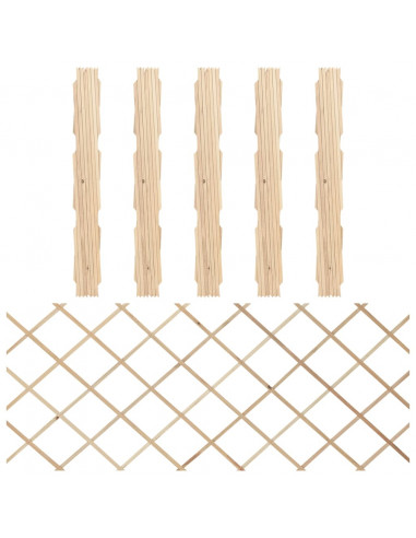 Recinzione a Traliccio 5 pz in Massello Abete 180x80 cm