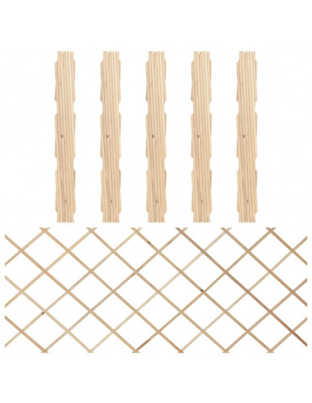 Recinzione a Traliccio 5 pz in Massello Abete 180x80 cm