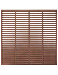 Recinzione a Persiana in WPC 180x180 cm Marrone 2