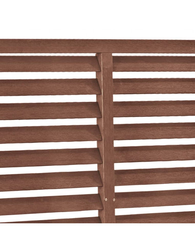 Recinzione a Persiana in WPC 180x180 cm Marrone