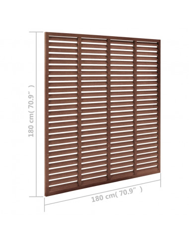 Recinzione a Persiana in WPC 180x180 cm Marrone