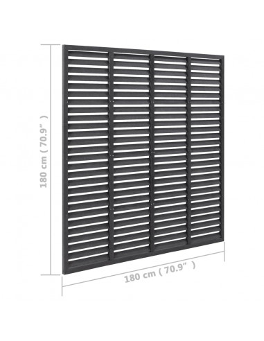 Recinzione a Persiana in WPC 180x180 cm Grigia