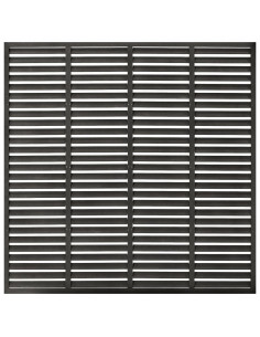 Recinzione a Persiana in WPC 180x180 cm Grigio Scuro 2