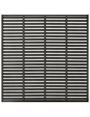 Recinzione a Persiana in WPC 180x180 cm Grigio Scuro