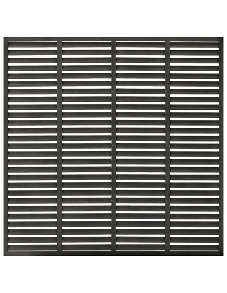 Recinzione a Persiana in WPC 180x180 cm Grigio Scuro