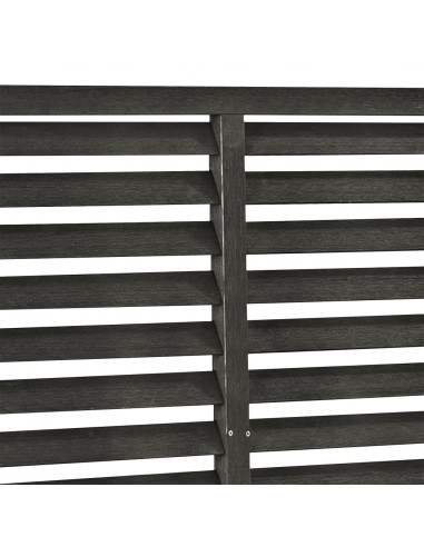 Recinzione a Persiana in WPC 180x180 cm Grigio Scuro