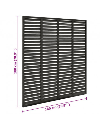 Recinzione a Persiana in WPC 180x180 cm Grigio Scuro