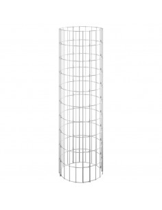 Palo Gabbione Circolare in Acciaio Zincato Ø30x100 cm 2