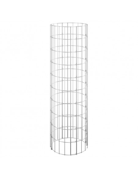 Palo Gabbione Circolare in Acciaio Zincato Ø30x100 cm
