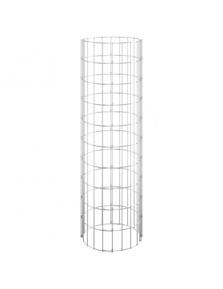 Palo Gabbione Circolare in Acciaio Zincato Ø30x100 cm
