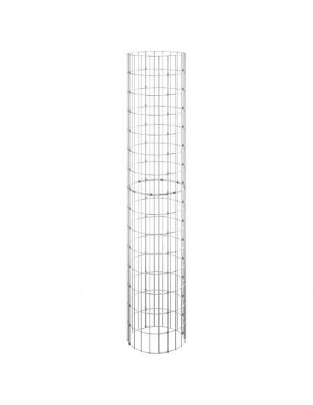 Palo Gabbione Circolare in Acciaio Zincato Ø30x150 cm
