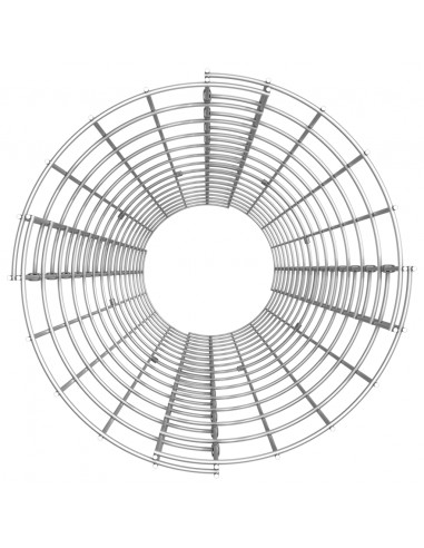 Palo Gabbione Circolare in Acciaio Zincato Ø30x150 cm