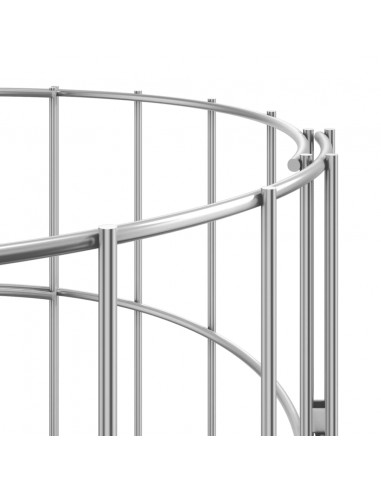 Palo Gabbione Circolare in Acciaio Zincato Ø30x150 cm