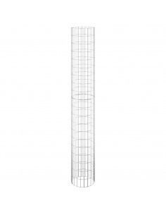 Palo Gabbione Circolare in Acciaio Zincato Ø30x200 cm 2