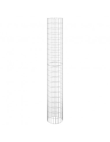 Palo Gabbione Circolare in Acciaio Zincato Ø30x200 cm