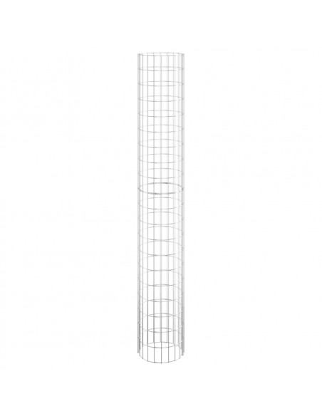 Palo Gabbione Circolare in Acciaio Zincato Ø30x200 cm
