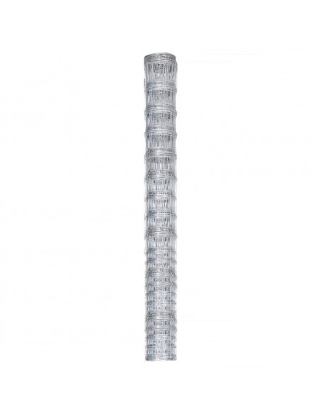 Recinzione da Giardino in Acciaio Zincato 50x1,6 m Argento