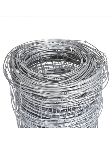 Recinzione da Giardino in Acciaio Zincato 50x1,6 m Argento