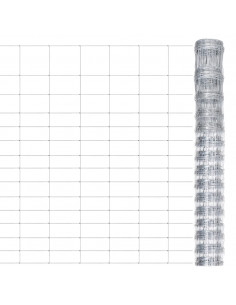 Recinzione da Giardino in Acciaio Zincato 50x1,6 m Argento 2