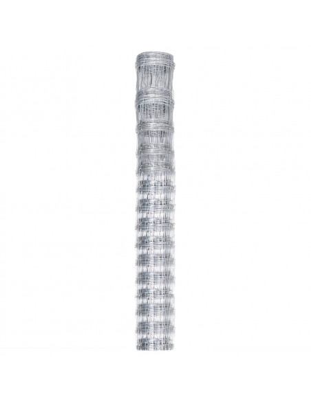 Recinzione da Giardino in Acciaio Zincato 50x1,6 m Argento