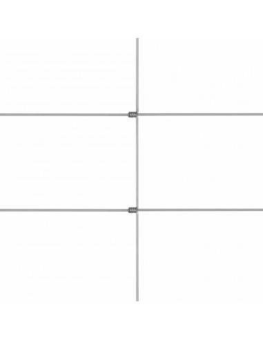 Recinzione da Giardino in Acciaio Zincato 50x1,6 m Argento