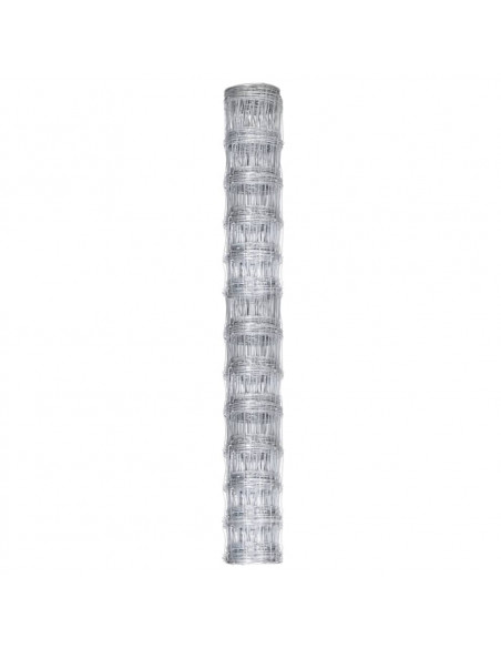 Recinzione da Giardino in Acciaio Zincato 50x1,25 m Argento