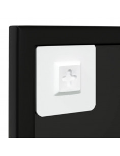 Specchi a Parete 3 pz Neri 80x60 cm in Metallo