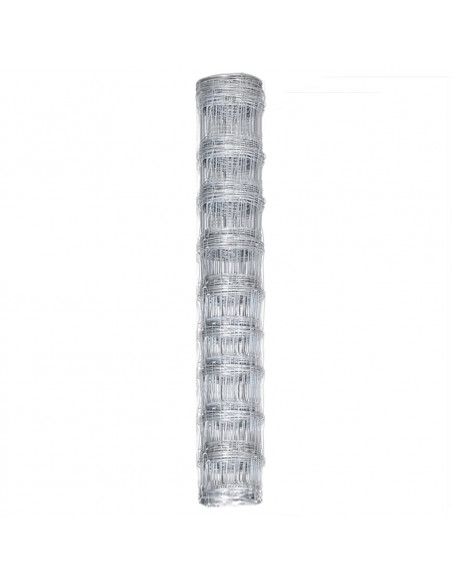 Recinzione da Giardino in Acciaio Zincato 50x1 m Argento