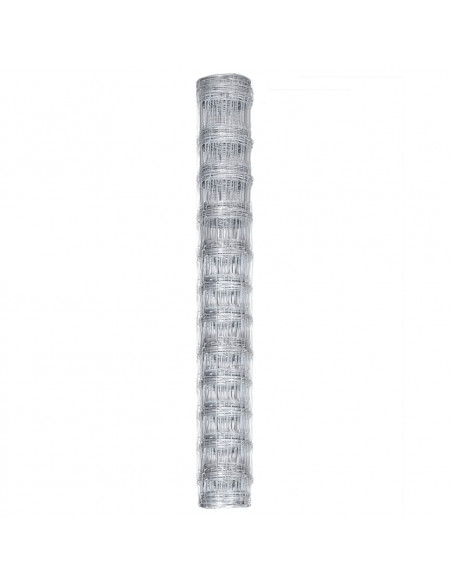 Recinzione da Giardino in Acciaio Zincato 50x1,25 m Argento