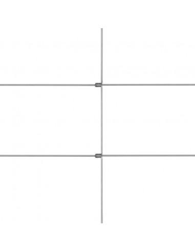 Recinzione da Giardino in Acciaio Zincato 50x1,25 m Argento