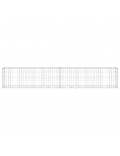 Gabbione con Copertura in Acciaio Zincato 300x30x50 cm 2