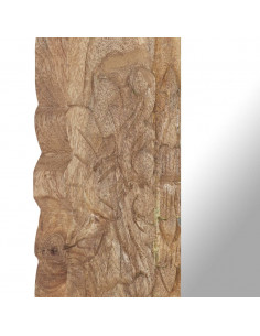 Specchio 50x50 cm in Legno Massello di Mango