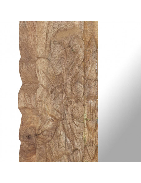 Specchio 50x50 cm in Legno Massello di Mango