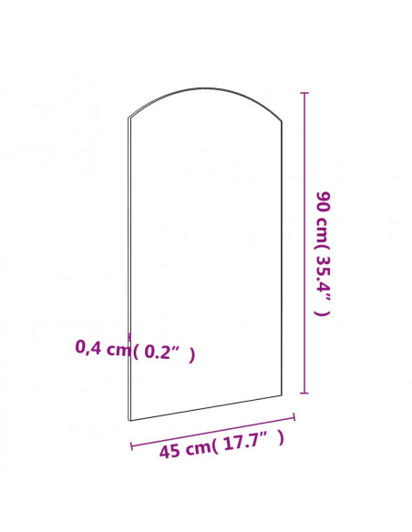 Specchio 90x45 cm in Vetro