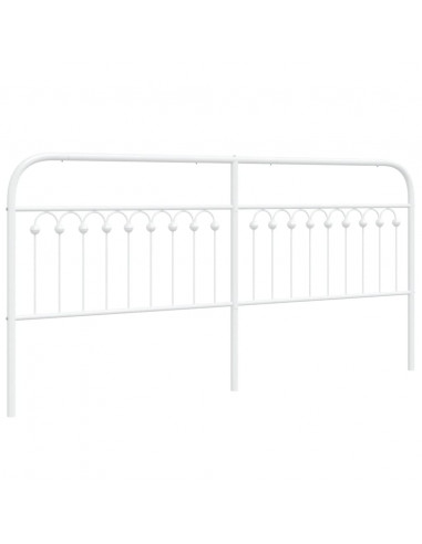 Testiera in Metallo Bianco 193 cm