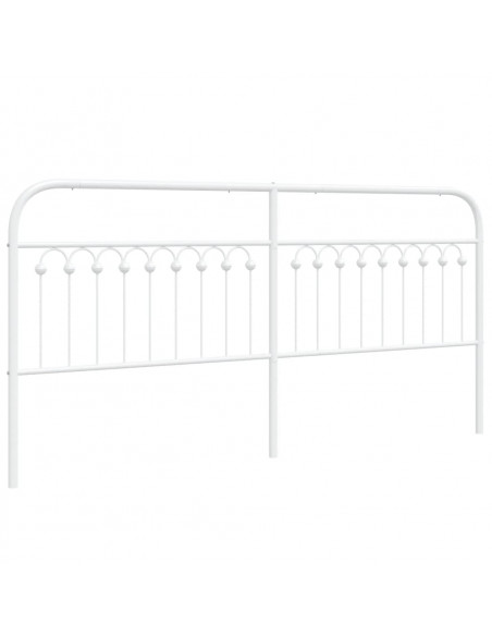 Testiera in Metallo Bianco 193 cm