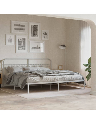 Testiera in Metallo Bianco 193 cm