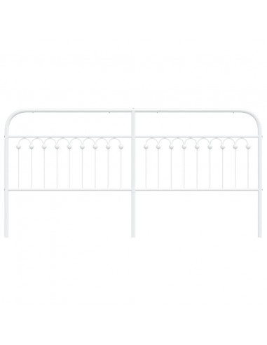 Testiera in Metallo Bianco 193 cm