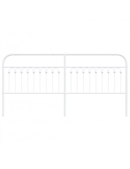 Testiera in Metallo Bianco 193 cm