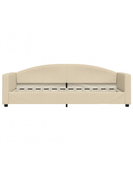 Letto da Giorno Crema 80x200 cm in Tessuto
