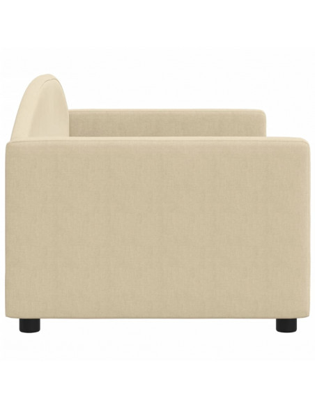 Letto da Giorno Crema 80x200 cm in Tessuto