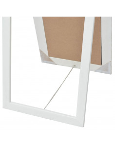 Specchio Autoportante Stile Barocco 160x40 cm Bianco