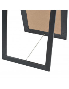 Specchio Autoportante Stile Barocco 160x40 cm Nero